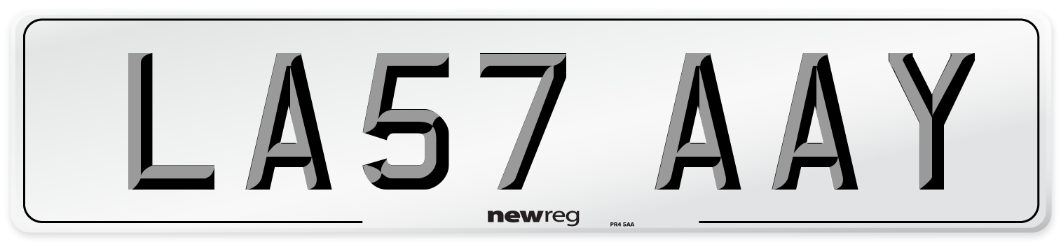 LA57 AAY Number Plate from New Reg